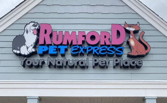 Rumford Pet Express storefront sign