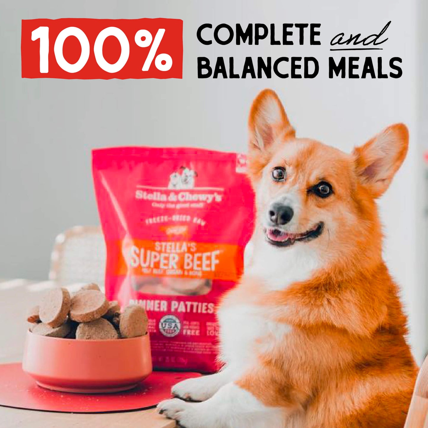 100% COMPLETE AND BALANCED MEALS