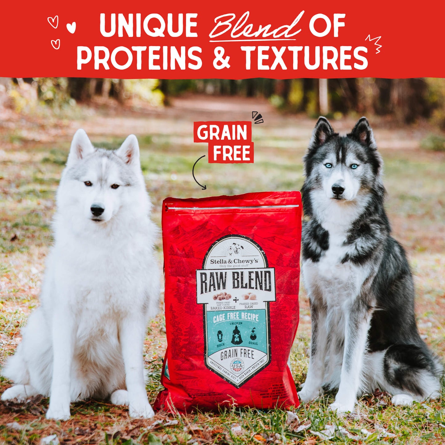 UNIQUE BLEND OF PROTEINS & TEXTURES | GRAIN FREE