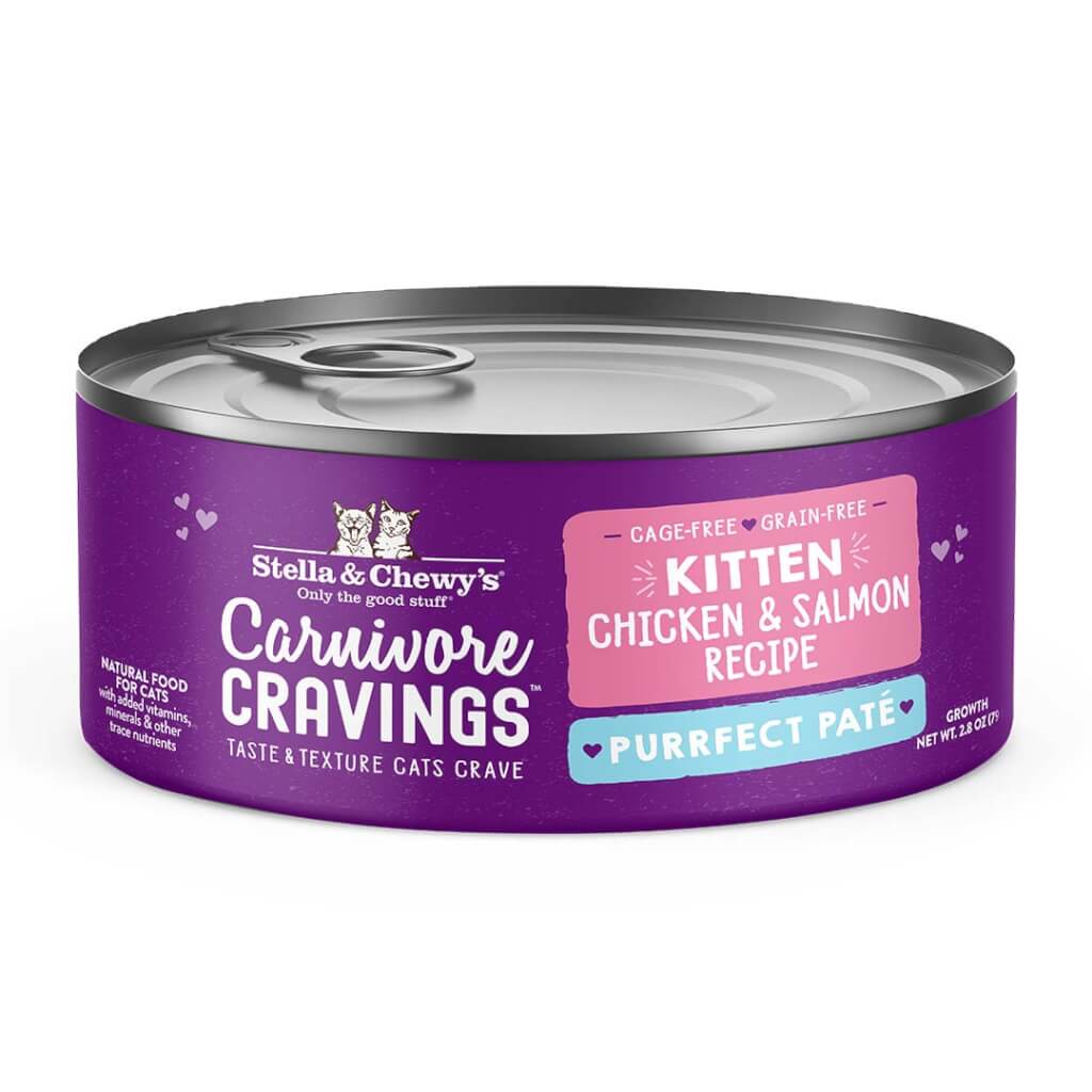 carnivore cravings chicken and salmon purrfect patte for kittens front