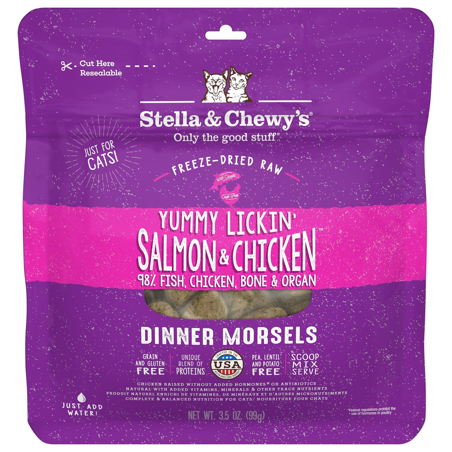 Yummy Lickin’ Salmon & Chicken Freeze-Dried Raw Dinner Morsels