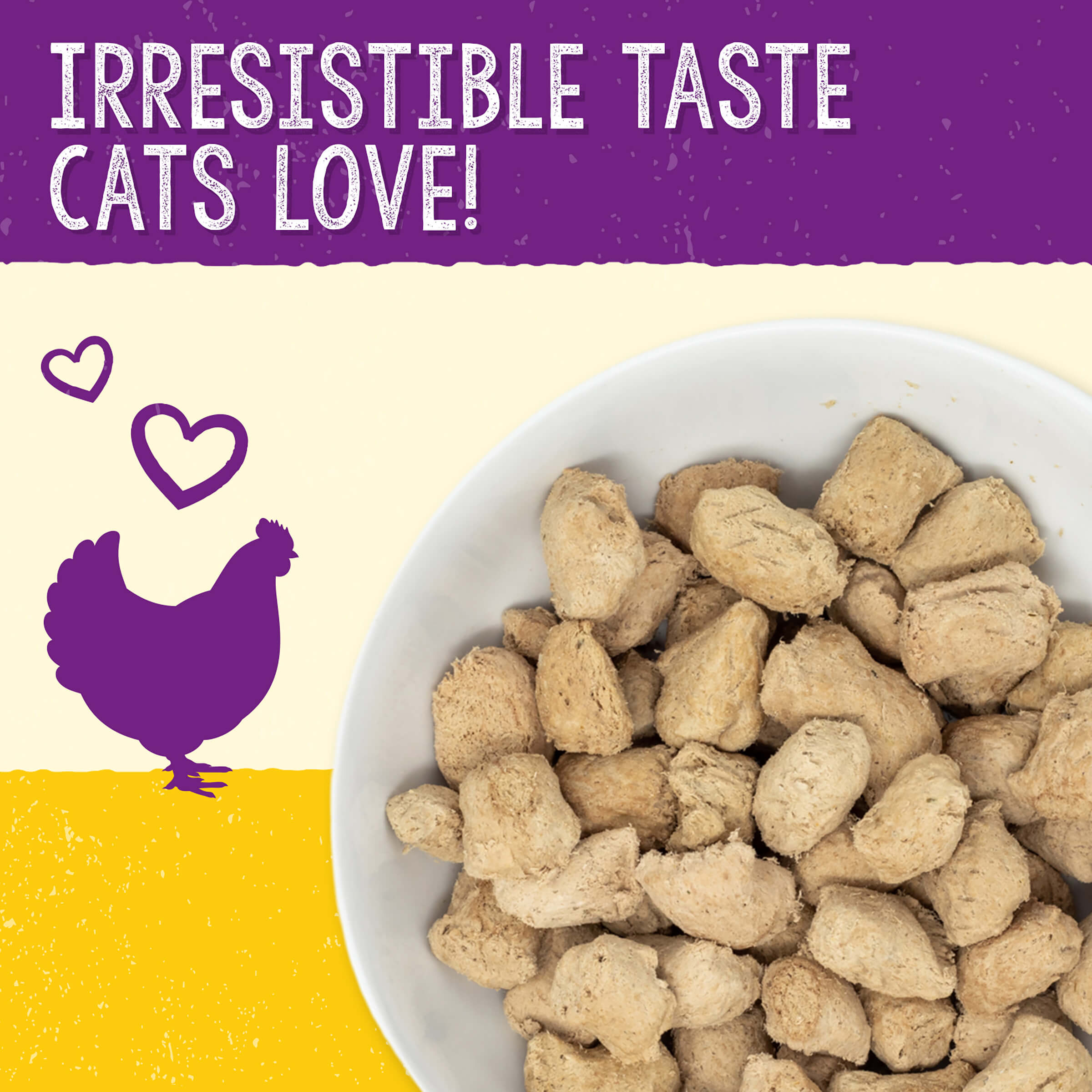 Chick Chick Chicken Freeze Dried Raw Cat Food High Protein Grain Free Cat Kitten Food