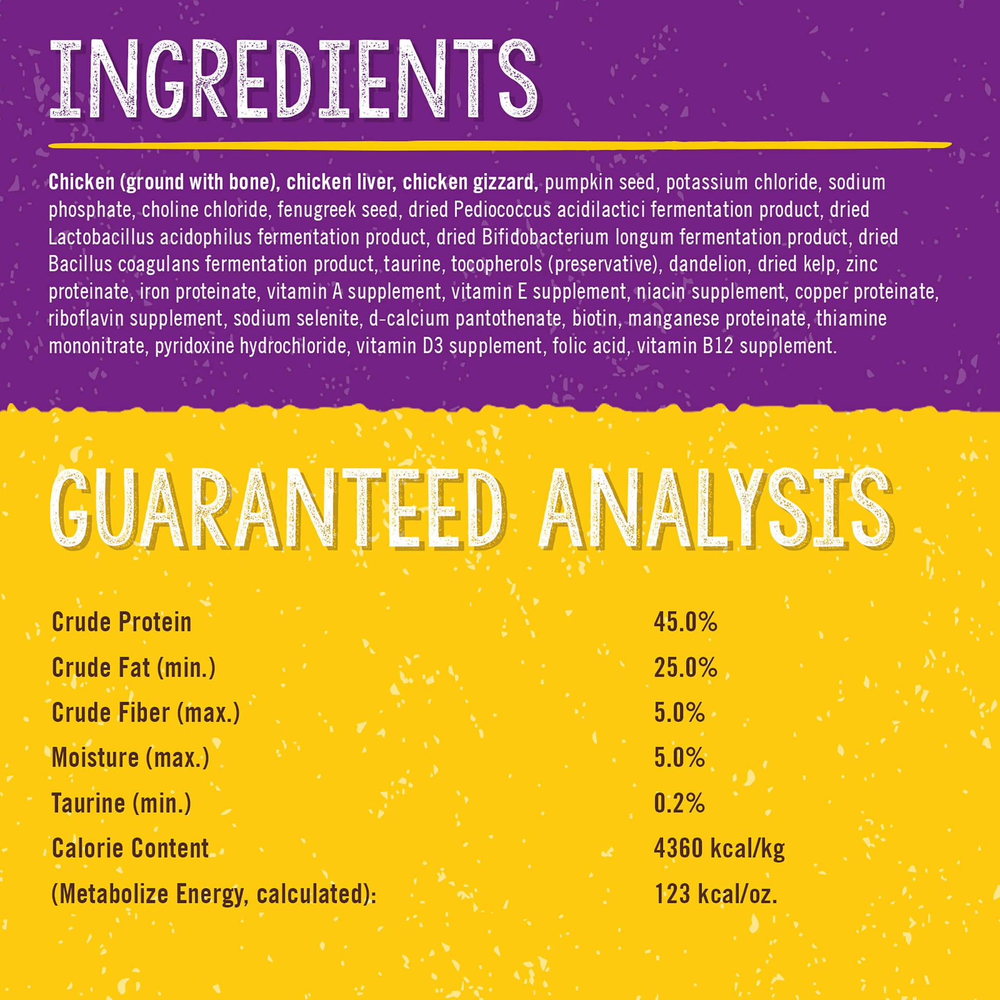 INGREDIENTS | GUARANTEED ANALYSIS