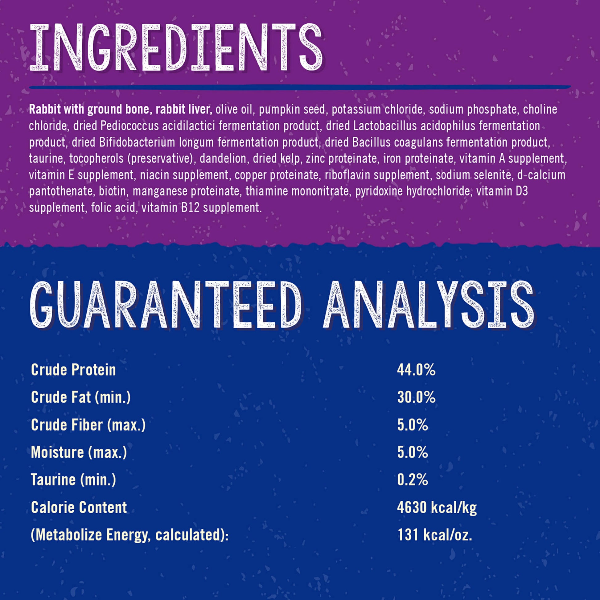 INGREDIENTS | GUARANTEED ANALYSIS