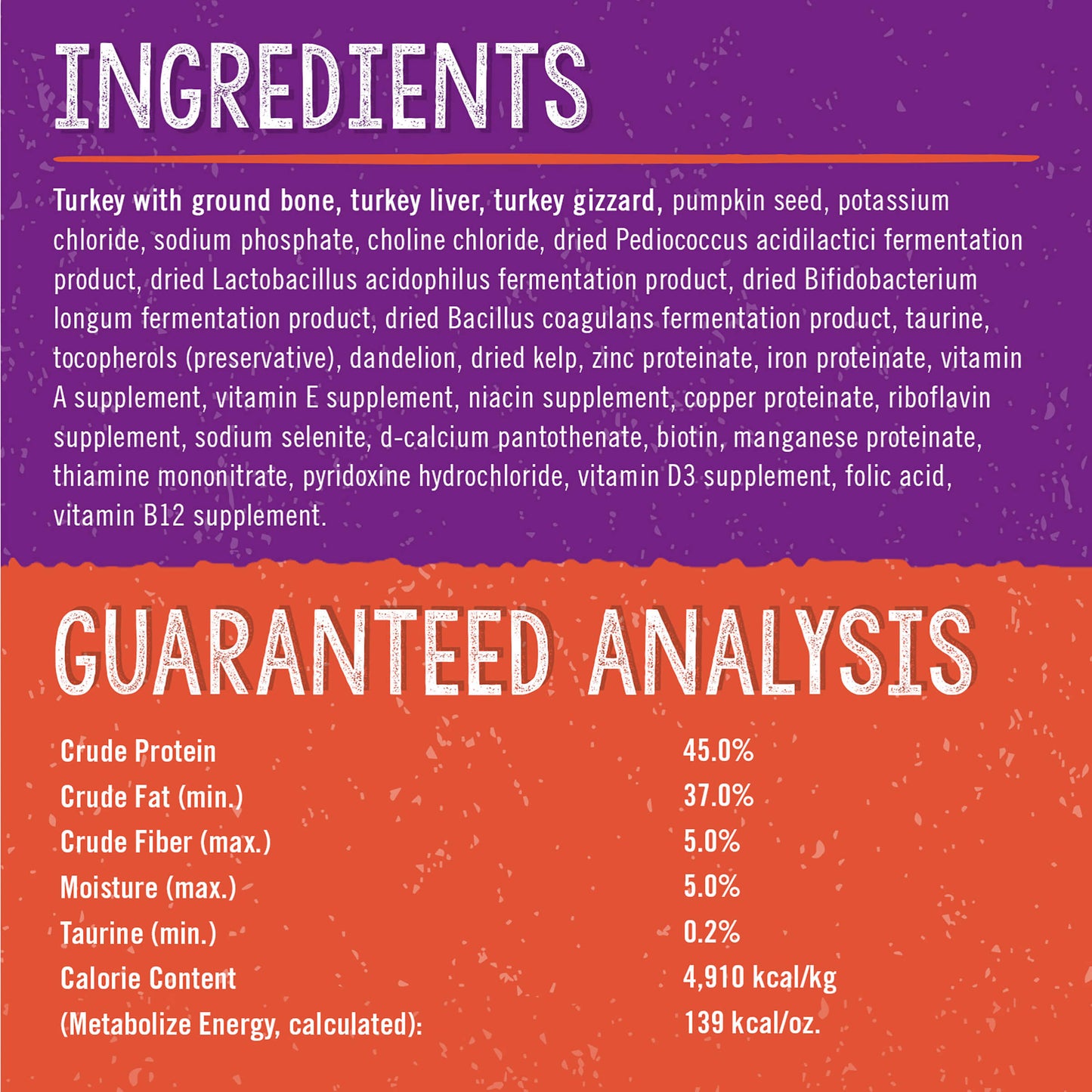 INGREDIENTS | GUARANTEED ANALYSIS