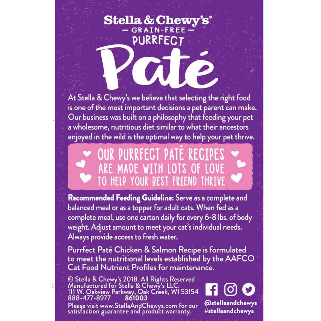 Purrfect Pate Chicken and Salmon Medley Recipe back