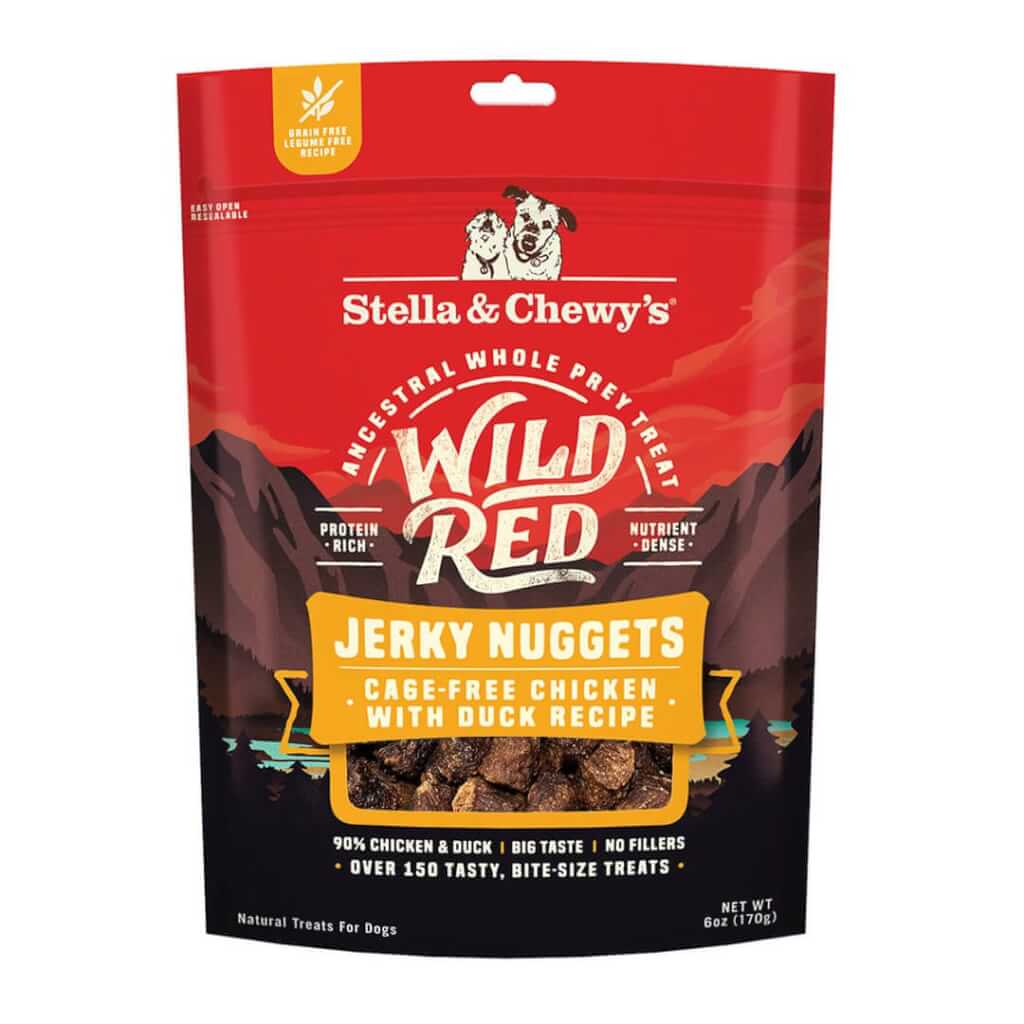 Wild Red chicken and duck recipe jerky nuggets front