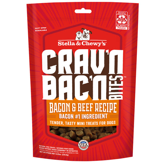 Crav'n Bac'n Bites Bacon & Beef Recipe Packaging Front