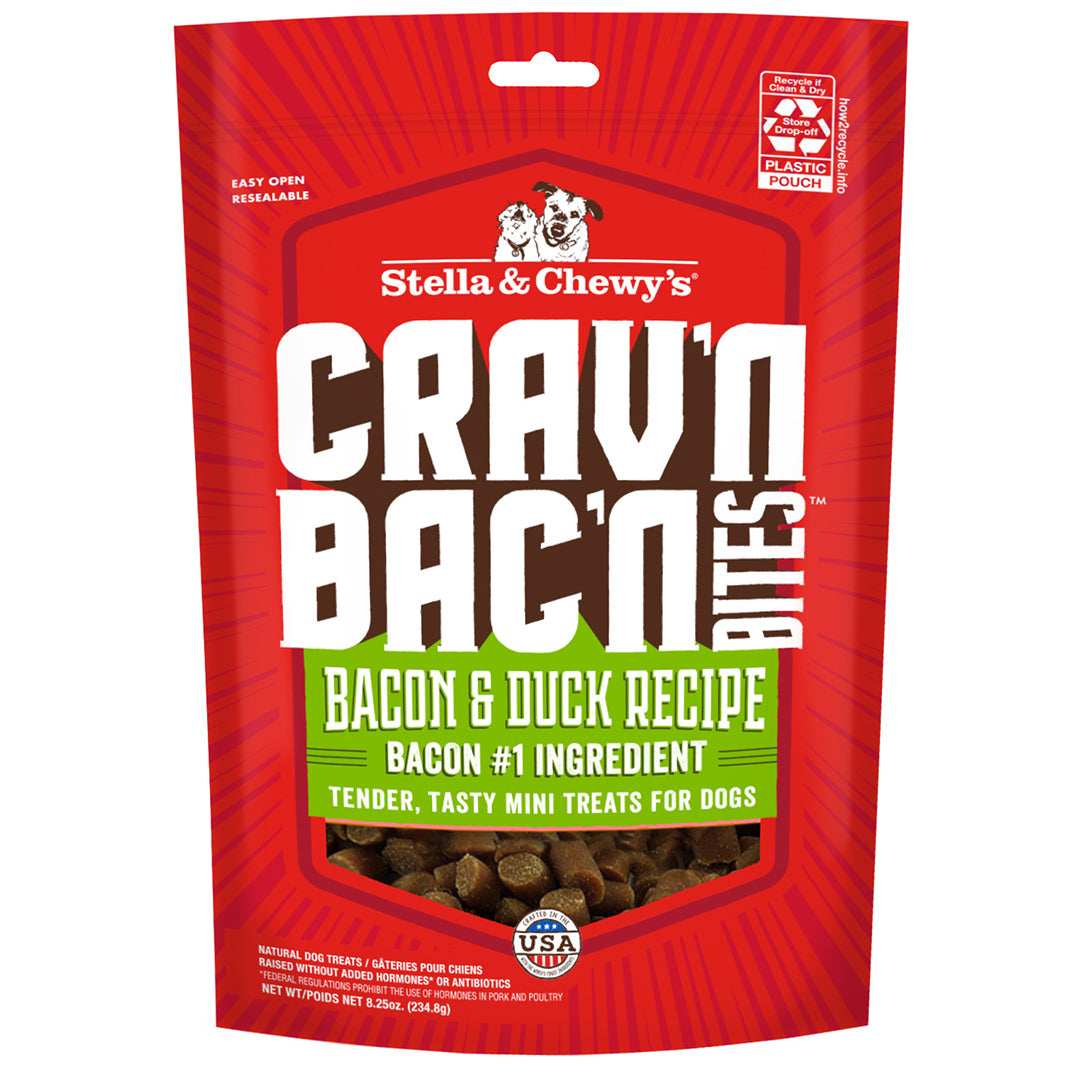 Crav'n Bac'n Bites Bacon & Duck Recipe Packaging Front