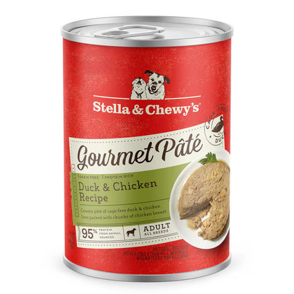 Front of Groumet Pate Duck and Chicken Recipe Can