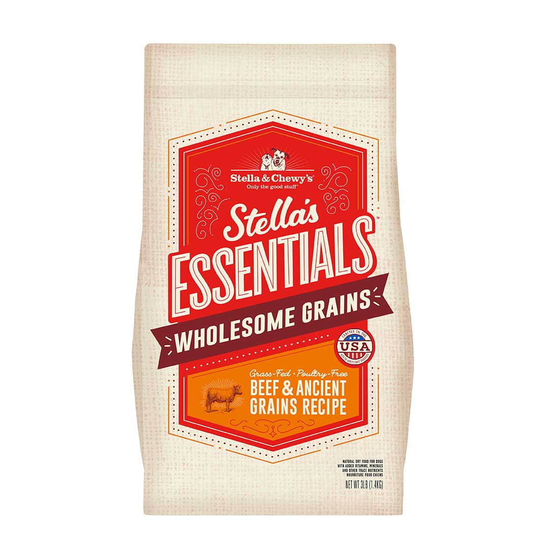 Stella's Essentials Wholesome Grains Beef and Ancient Grains Recipe front