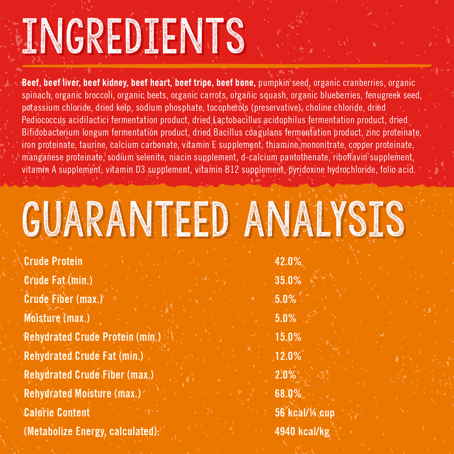 INGREDIENTS | GUARANTEED ANALYSIS