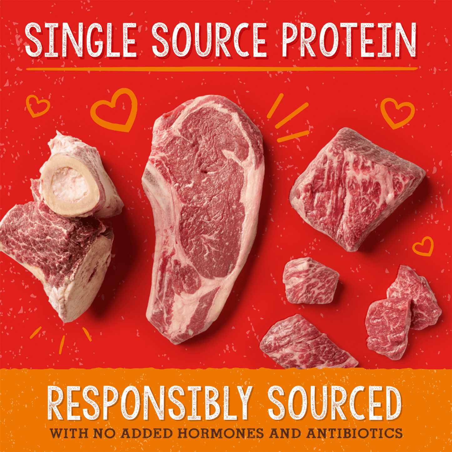 SINGLE SOURCE PROTEIN | RESPONSIBLY SOURCED | WITH NO ADDED HORMONES AND ANTIBIOTICS