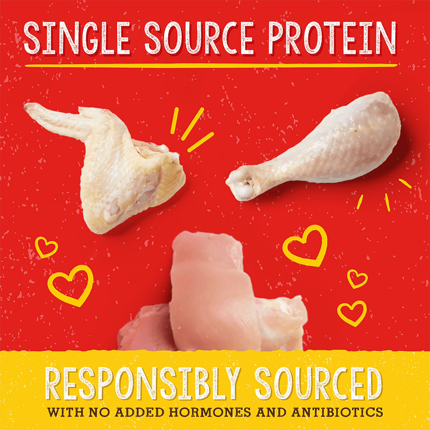 SINGLE SOURCE PROTEIN | RESPONSIBLY SOURCED | WITH NO ADDED HORMONES AND ANTIBIOTICS