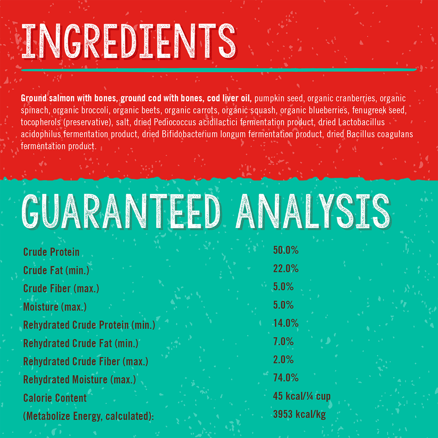 INGREDIENTS | GUARANTEED ANALYSIS