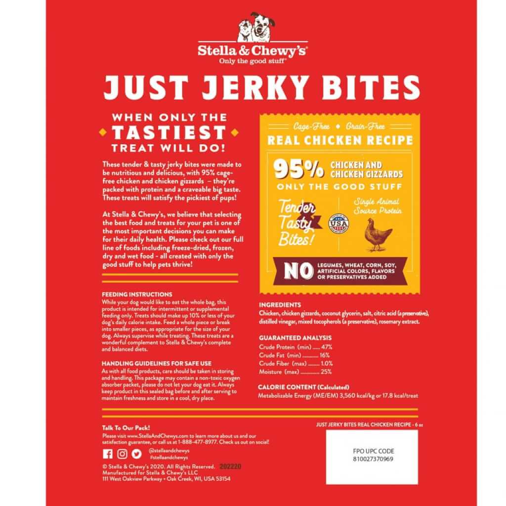 Just Jerky Bites Real Chicken Recipe back