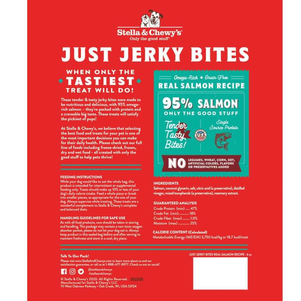 Just Jerky Bites Real Salmon Recipe back