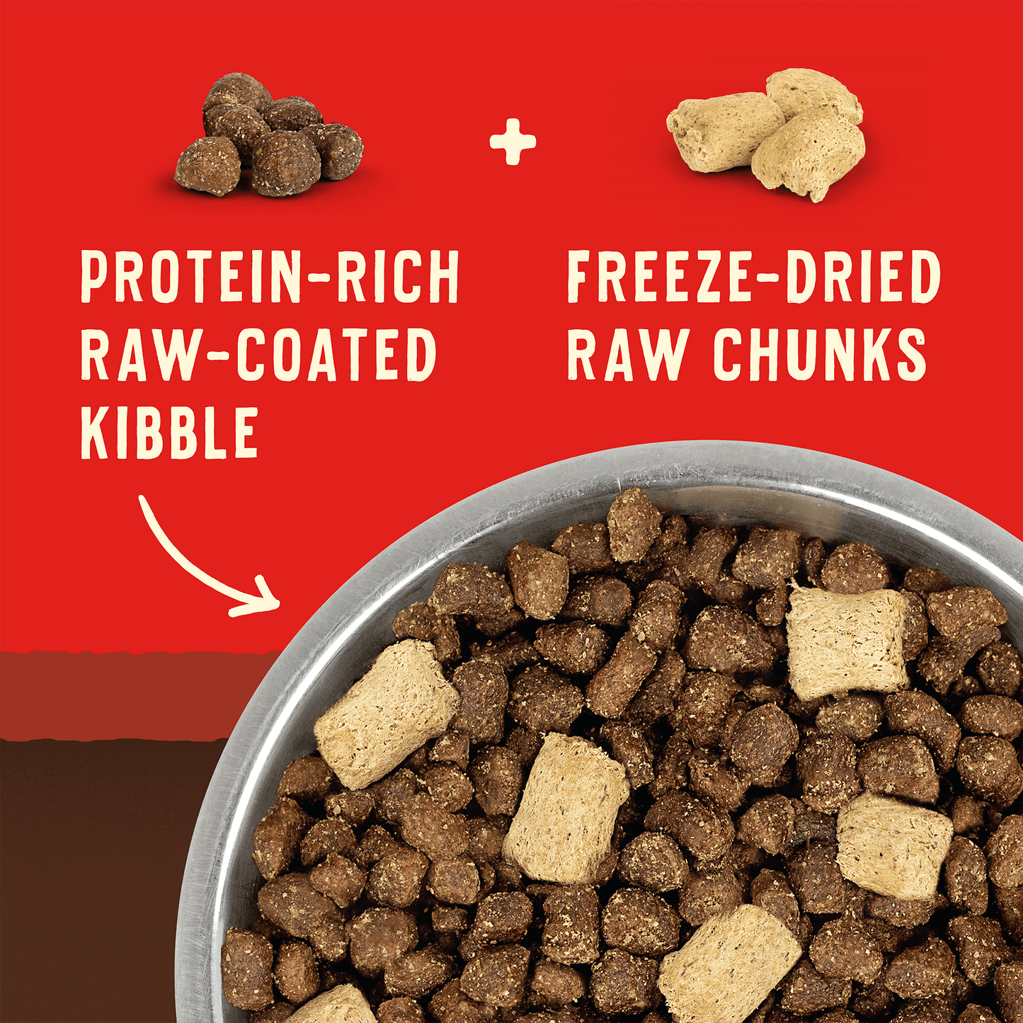 PROTEIN-RICH RAW-COATED KIBBLE | FREEZE-DRIED RAW CHUNKS