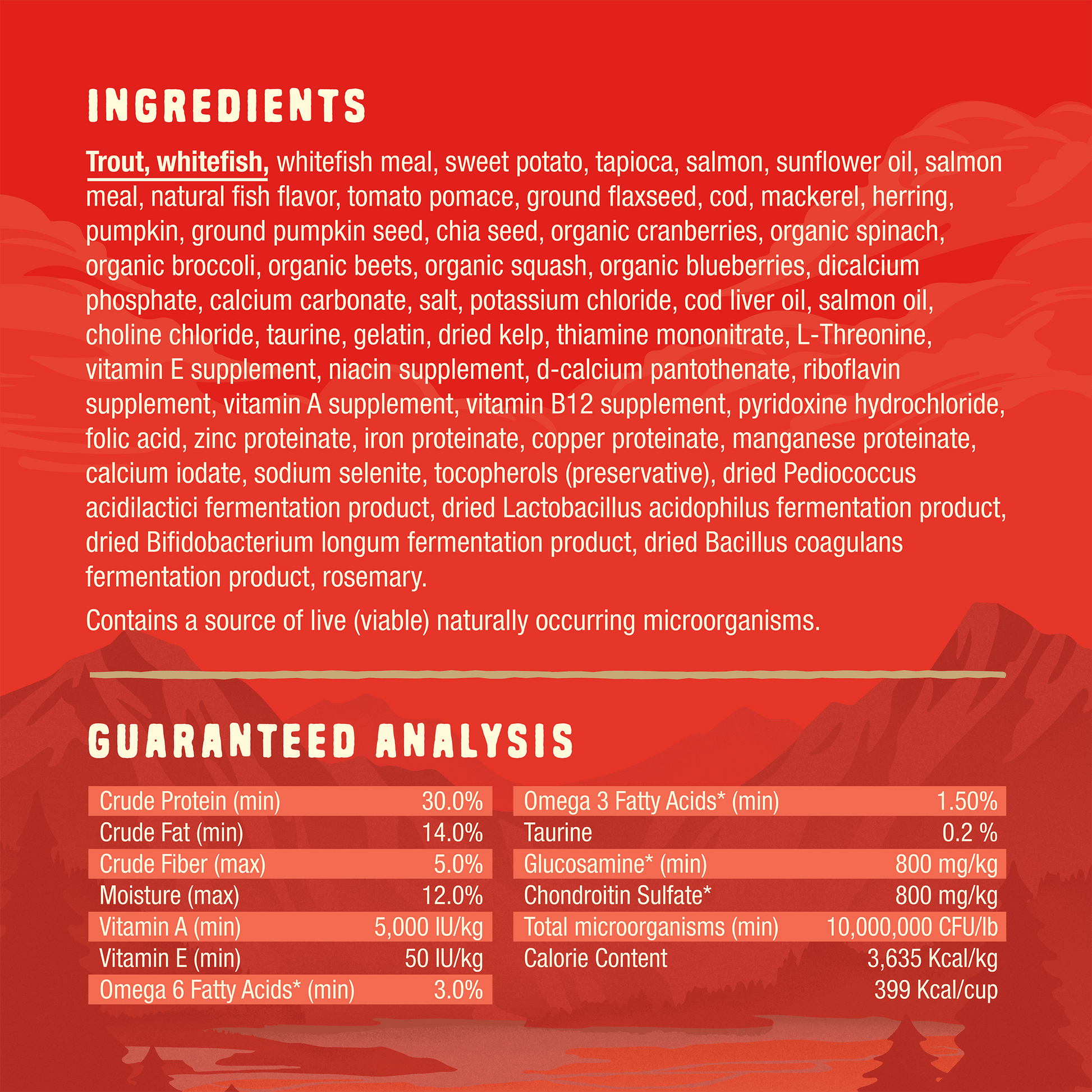 INGREDIENTS | GUARANTEED ANALYSIS