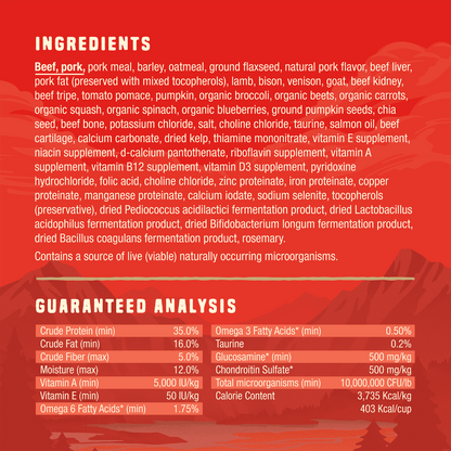 INGREDIENTS | GUARANTEED ANALYSIS