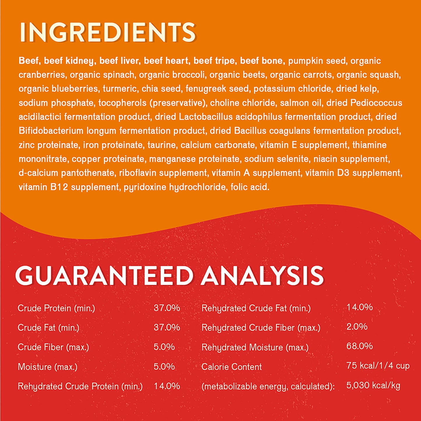 INGREDIENTS | GUARANTEED ANALYSIS