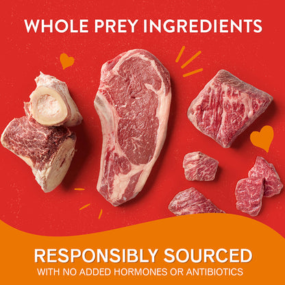 WHOLE PREY INGREDIENTS | RESPONSIBLY SOURCED | WITH NO ADDED HORMONES OR ANTIBIOTICS