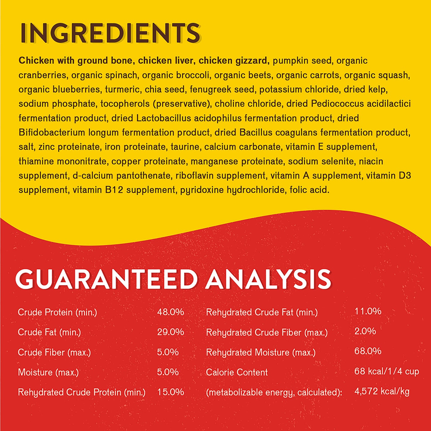 INGREDIENTS | GUARANTEED ANALYSIS