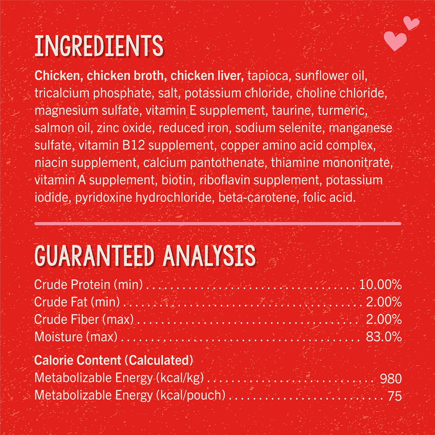 INGREDIENTS | GUARANTEED ANALYSIS