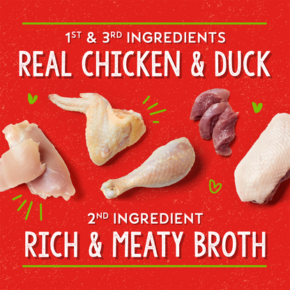 1ST & 3RD INGREDIENTS | REAL CHICKEN & DUCK | 2ND INGREDIENT | RICH & MEATY BROTH