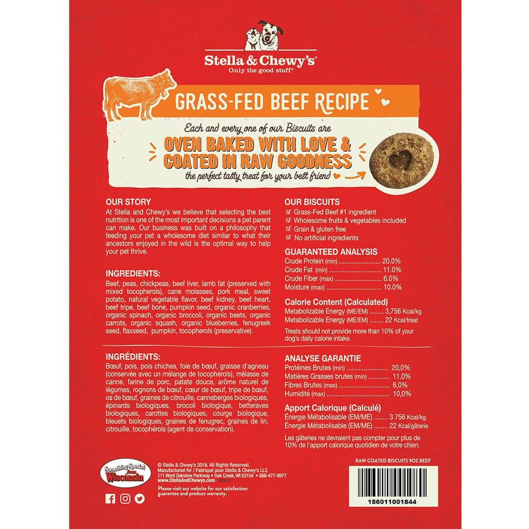 Raw Coated Biscuits Beef Recipe back