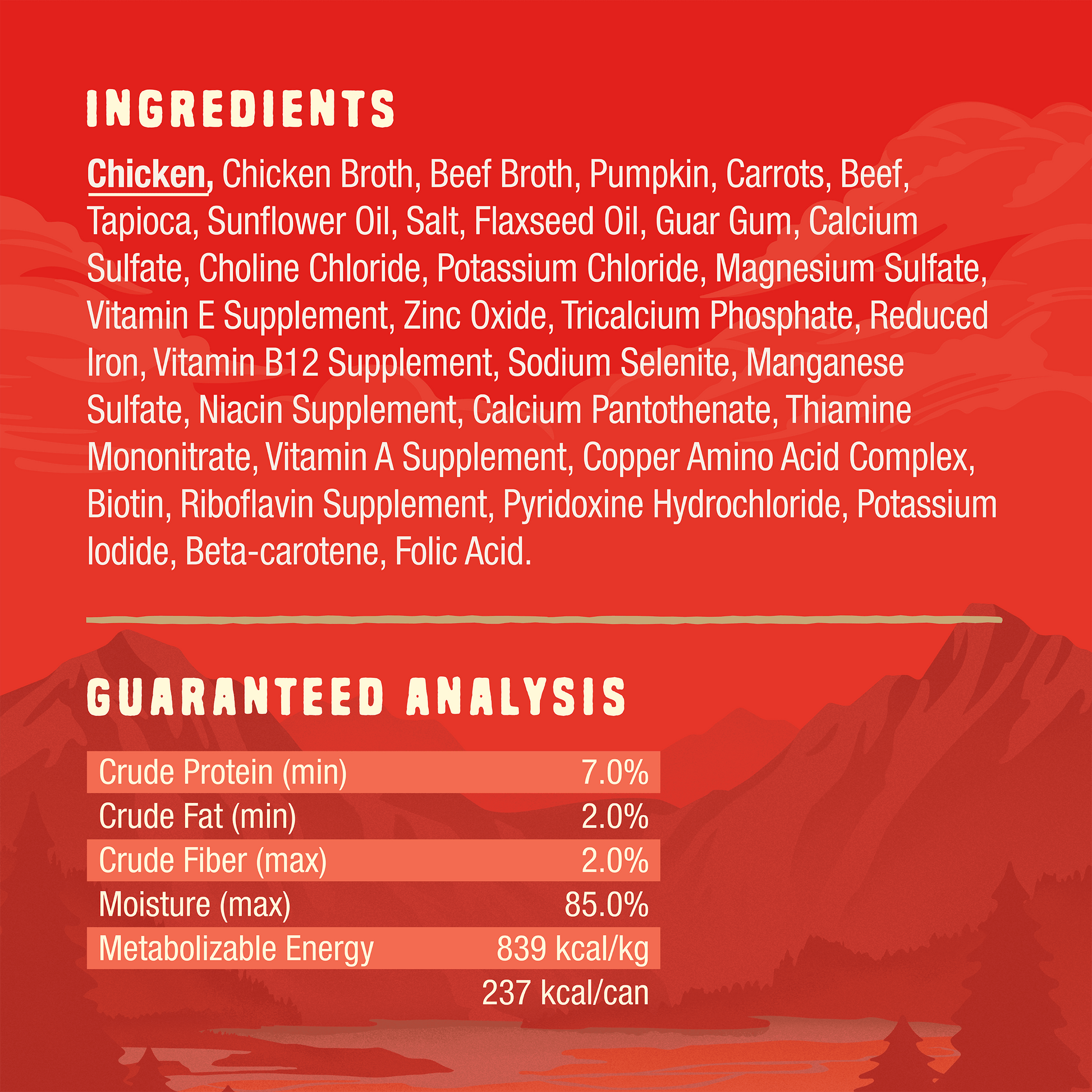 INGREDIENTS | GUARANTEED ANALYSIS