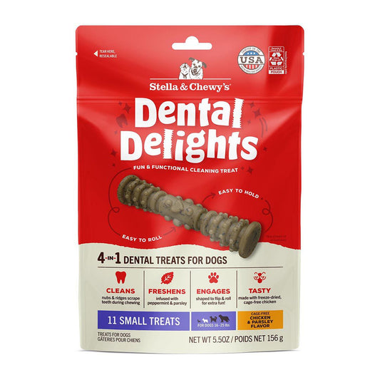 Front of Dental Delights Treats Package Size Small