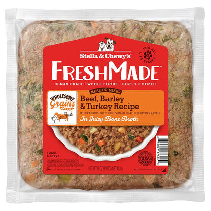 FreshMade Wholesome Grains Beef, Barley & Turkey Recipe Packaging Front