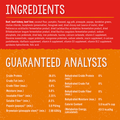 INGREDIENTS | GUARANTEED ANALYSIS