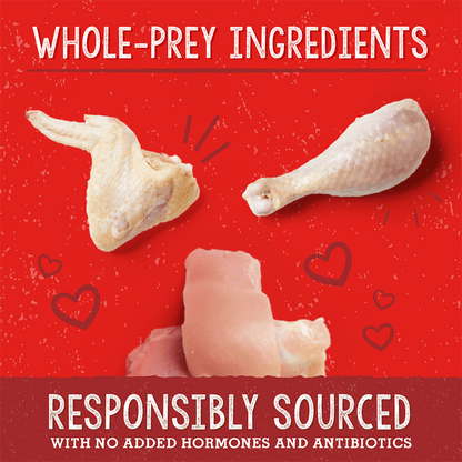 WHOLE PREY INGREDIENTS | RESPONSIBLY SOURCED | WITH NO ADDED HORMONES OR ANTIBIOTICS