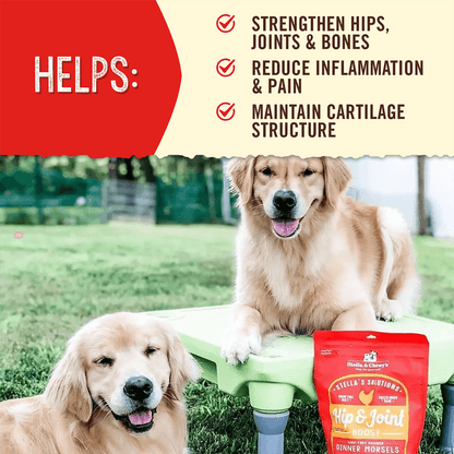 HELPS: | STRENGTHEN HIPS, JOINTS & BONES | REDUCE INFLAMMATION & PAIN | MAINTAIN CARTILAGE STRUCTURE