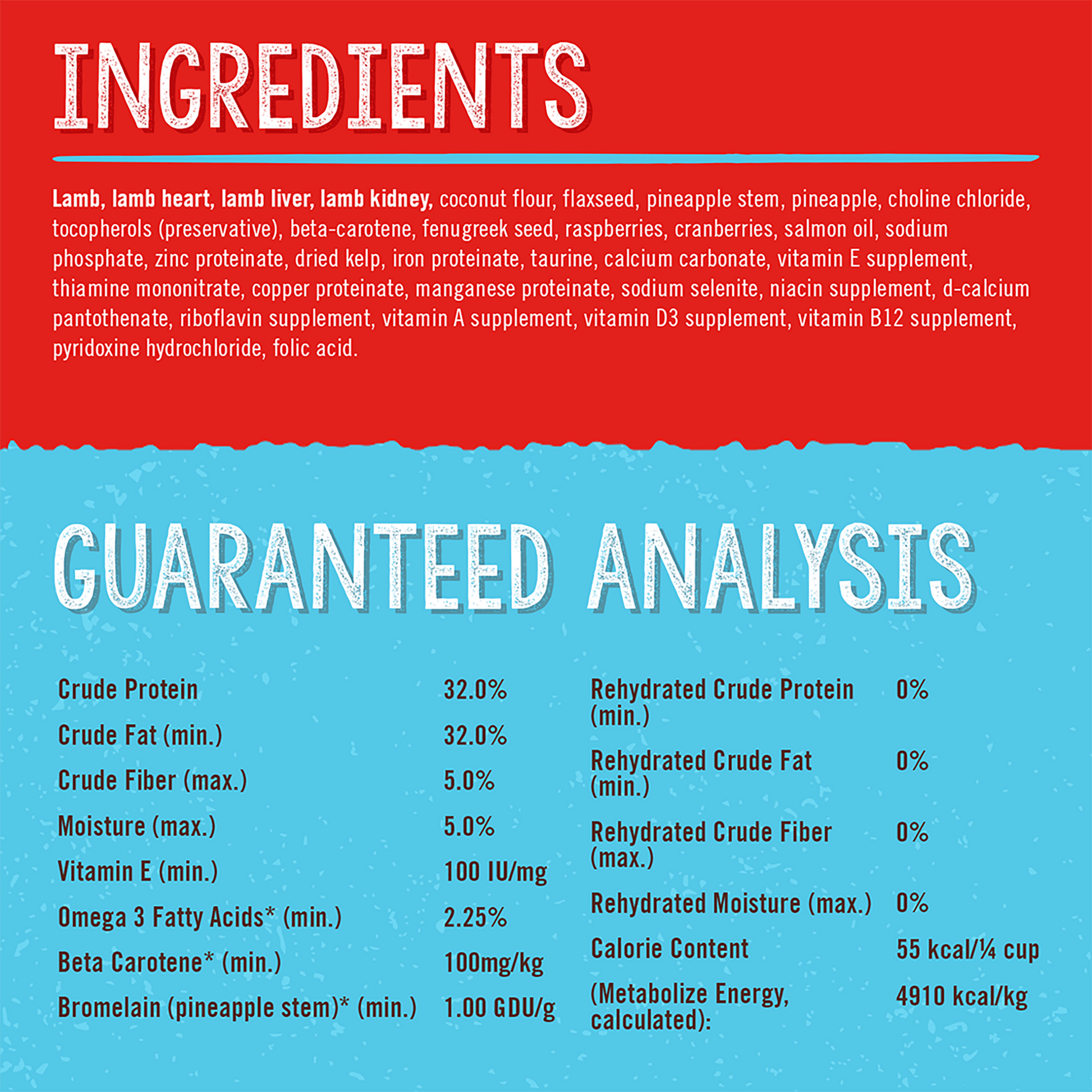 INGREDIENTS | GUARANTEED ANALYSIS