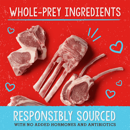 WHOLE PREY INGREDIENTS | RESPONSIBLY SOURCED | WITH NO ADDED HORMONES OR ANTIBIOTICS