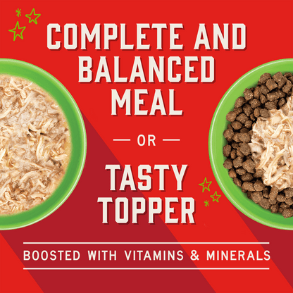 COMPLETE AND BALANCED MEAL | OR | TASTY TOPPER | BOOSTED WITH VITAMINS & MINERALS