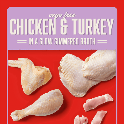 CAGE FREE CHICKEN & TURKEY | IN A SLOW SIMMERED BROTH