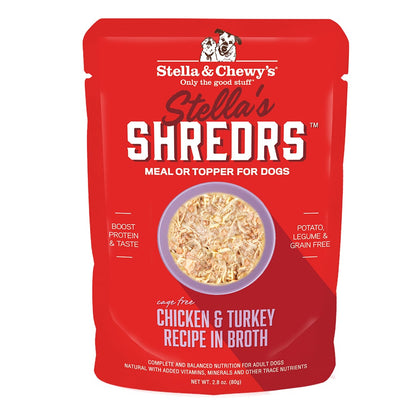 Stella's Shredrs Chicken and Turkey Recipe in Broth front