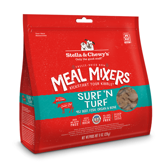 Freeze-Dried Raw Meal Mixers Surf 'N Turf Recipe Packaging Front