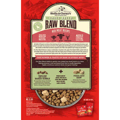 Stella & Chewy's Raw Blend Small Breed Red Meat Recipe Packaging Back