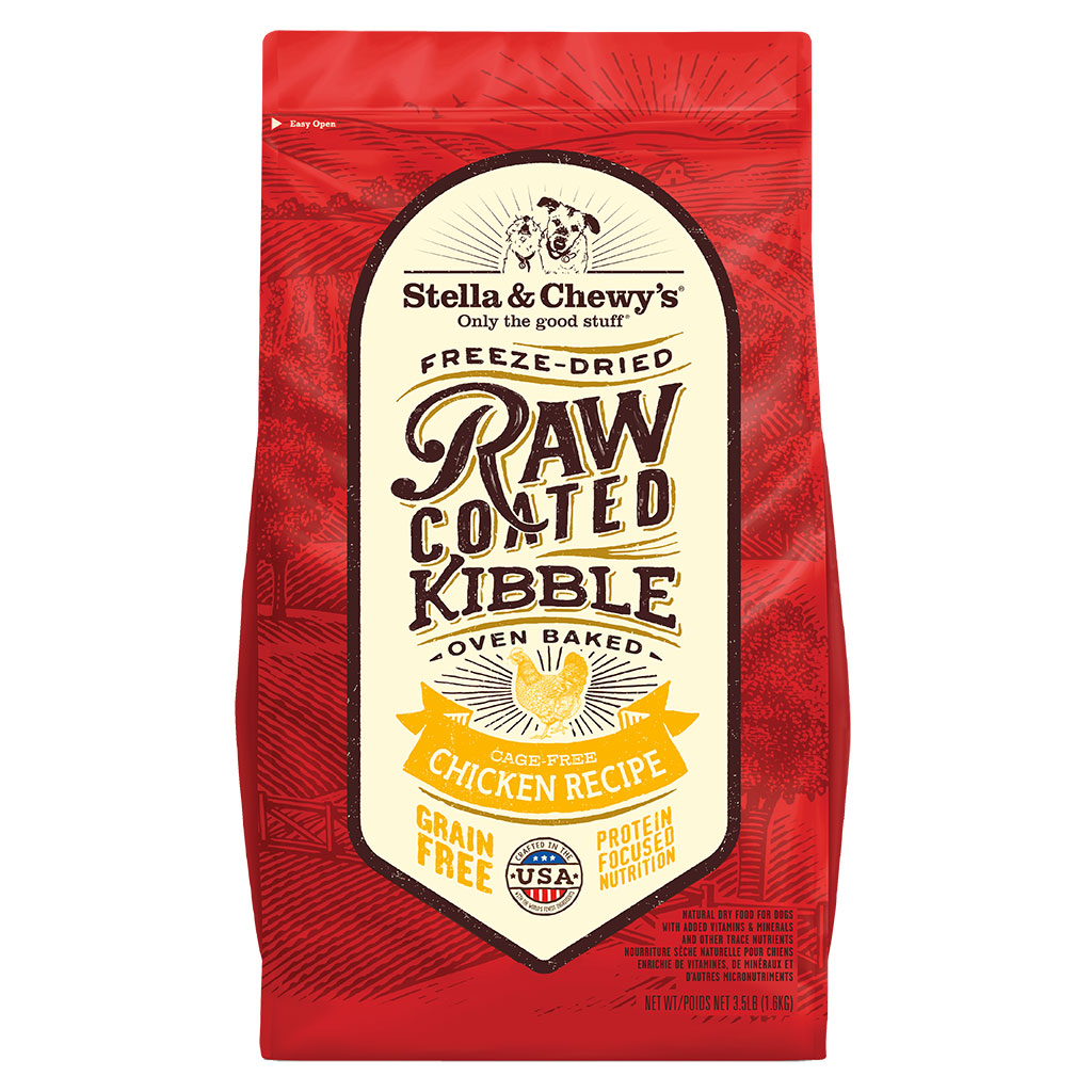 Stella & Chewy's Raw Coated Kibble Cage-Free Chicken Recipe Packaging Front