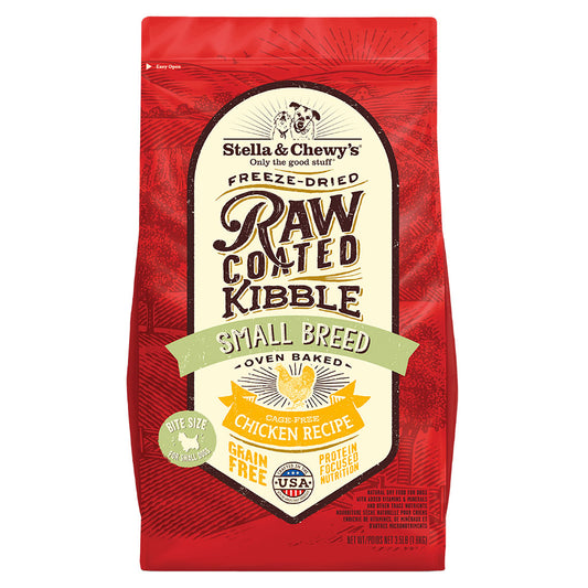 Stella & Chewy's Raw Coated Kibble Cage-Free Chicken Small Breed Recipe Packaging Front