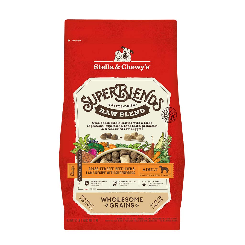 SuperBlends Raw Kibble Blend: Beef & Lamb + Superfoods | Stella ...