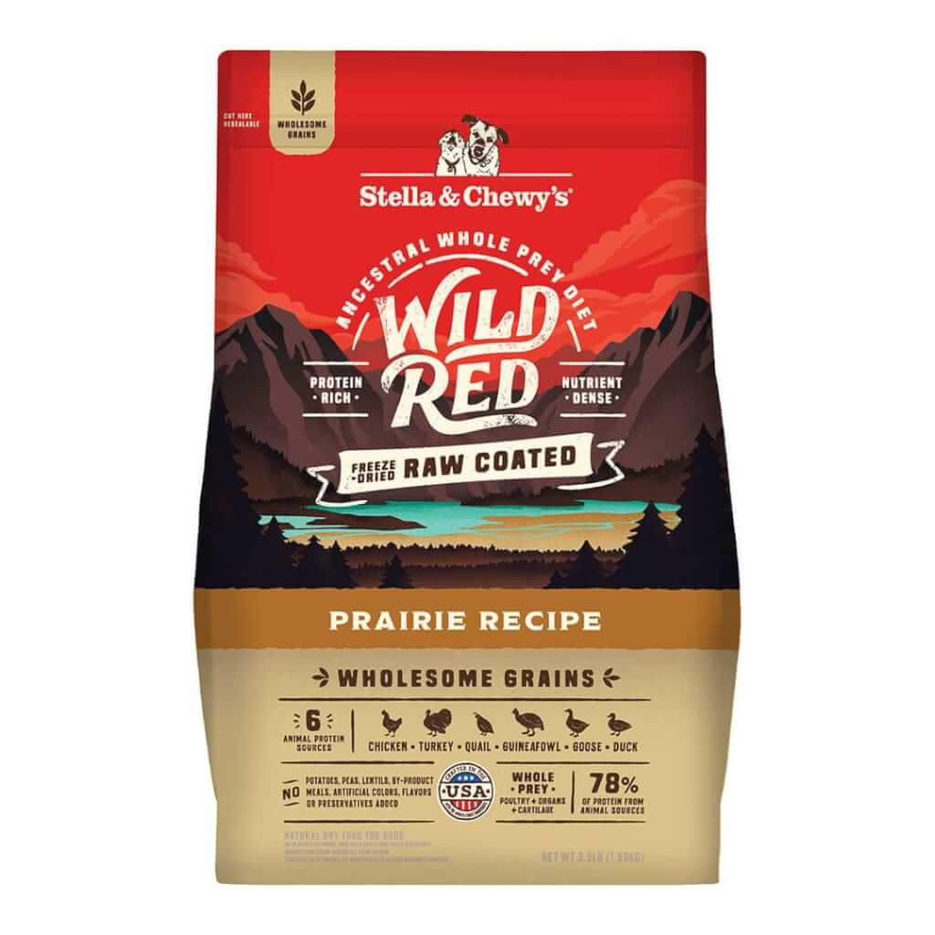 Wild Red Raw Coated Wholesome Grains Prairie Recipe front