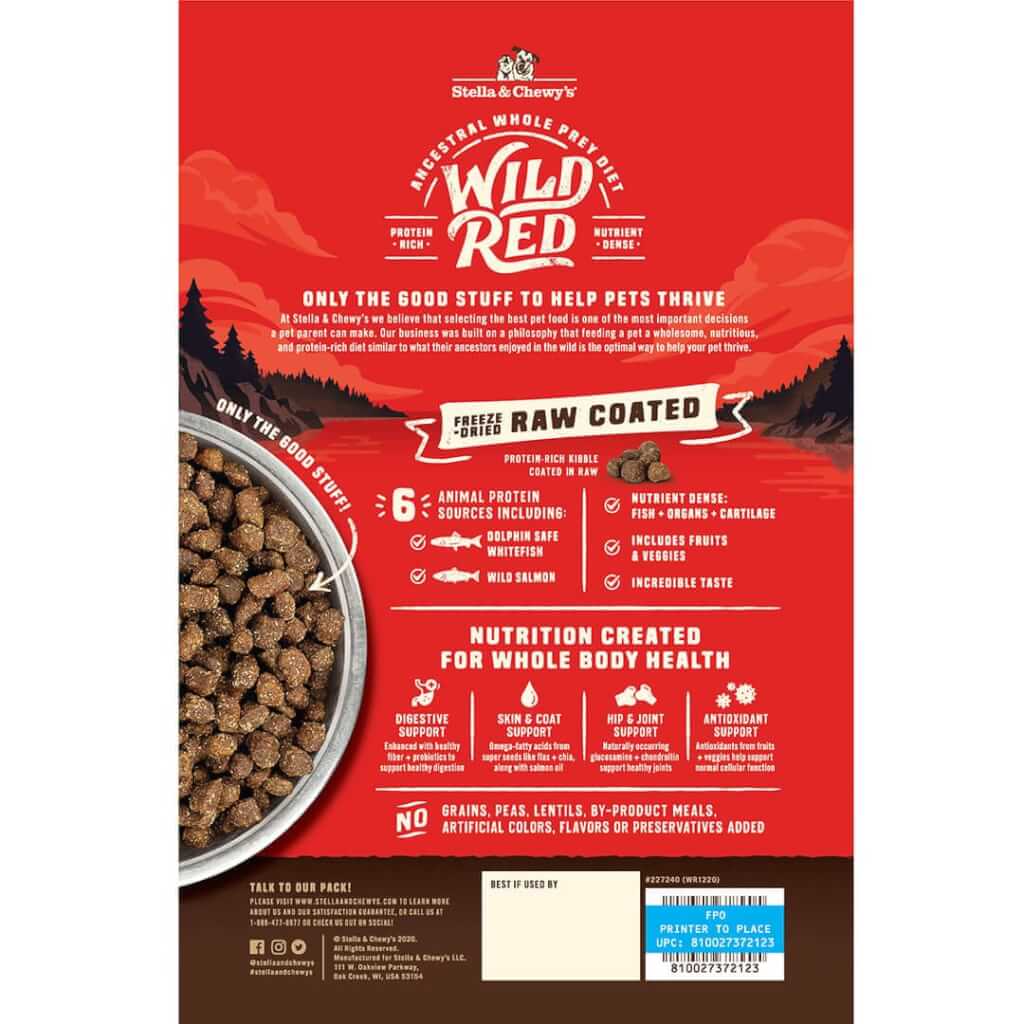 Wild Red Raw Coated Grain and Legume Free Ocean Recipe back