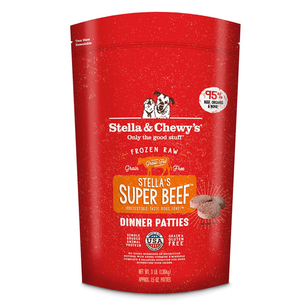 Stella S Super Beef Frozen Raw Dinner Patties Stella Chewy S Pet Food