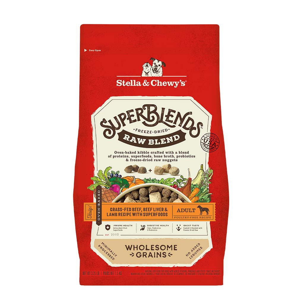 SuperBlends Raw Kibble Blend: Beef  Lamb Superfoods Stella  Chewy's